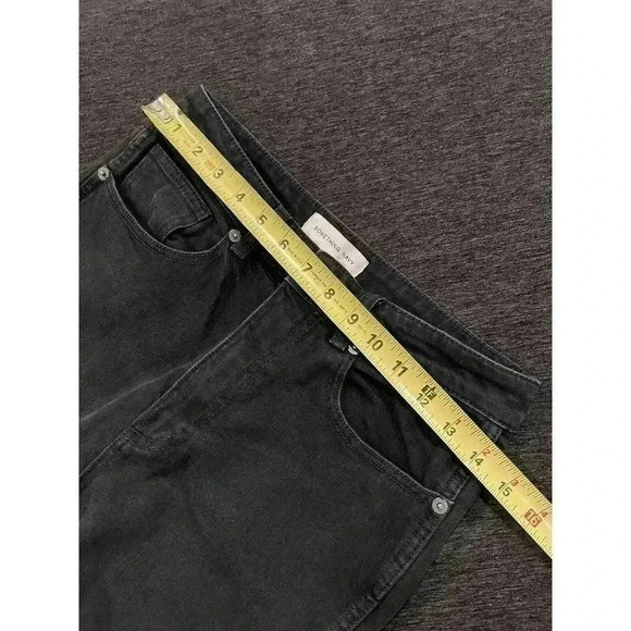 Something Navy High Waisted Bell Bottom Jeans Flare Bootcut Washed Black Denim 4 - Picture 12 of 12